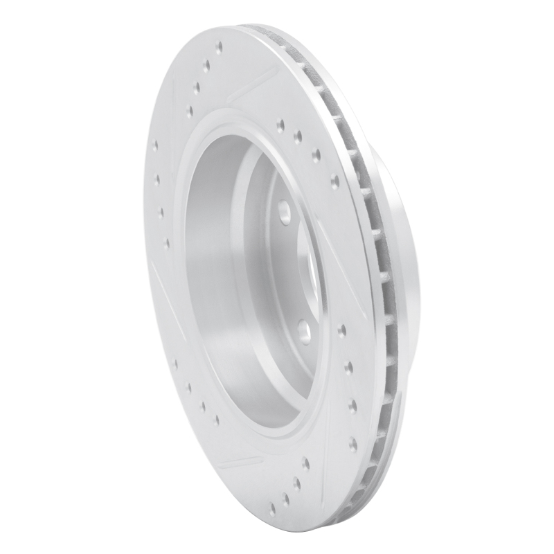 BMW 323CI Brake Rotor (1) - Rear Right - R1 Concepts - Drilled & Slotted - Silver - `96-`05